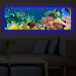 Obraz s led osvětlením Shining Sea 90x30 cm