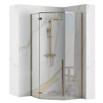 Sprchový kút Rea DIAMOND 90x90 cm zlatý