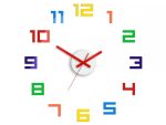 3D nalepovacie hodiny Digit farebné