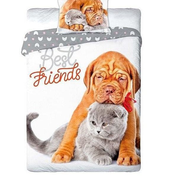 Bavlnená posteľná bielizeň Best Friends 013 - 140x200 cm