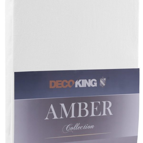 Bavlnené jersey prestieradlo s gumou DecoKing Amber biele