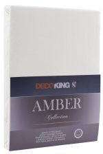 Bavlnené jersey prestieradlo s gumou DecoKing Amber holubia šeď
