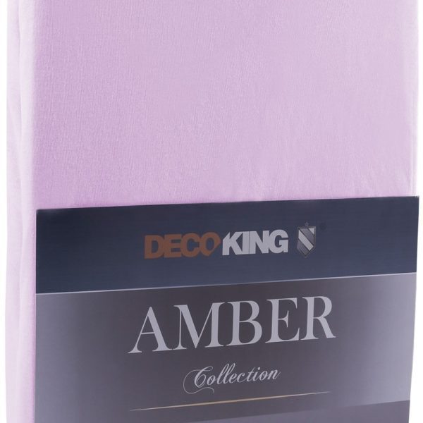 Bavlnené jersey prestieradlo s gumou DecoKing Amber orgovánové