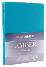 Bavlnené prestieradlo AmeliaHome AMBER morská modrá