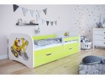 Dětská postel Babydreams bagr zelená