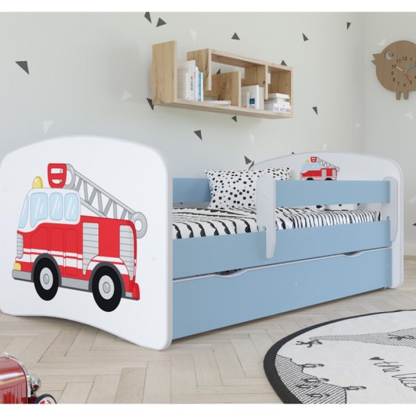 Dětská postel Babydreams hasičské auto modrá