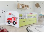 Dětská postel Babydreams hasičské auto zelená