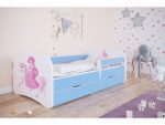 Dětská postel Babydreams princezna na koni modrá