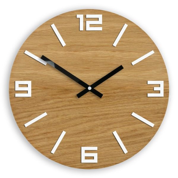 Hodiny Arabic Wood hnedo-čierne