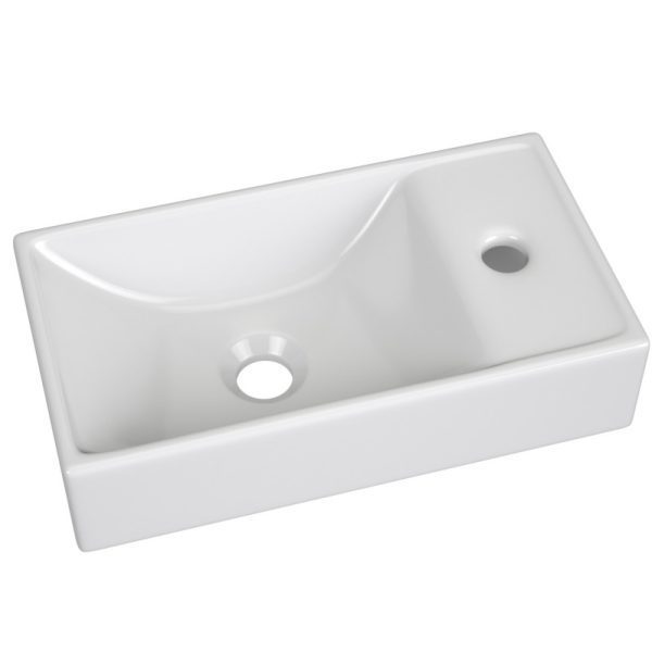 Keramické zapustené umývadlo Vedea 40 cm biele