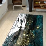 Koberec Dark Marble 80x200 cm modrý
