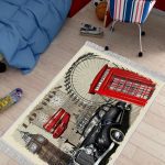 Koberec London 80x150 cm béžový/červený