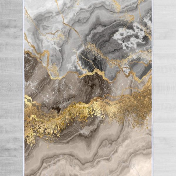 Koberec Marble 120x180 cm šedý/zlatý