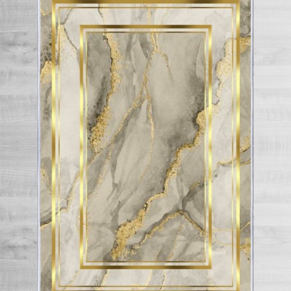 Koberec Marble Frame 180x280 cm béžový/zlatý