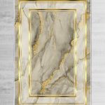 Koberec Marble Frame 180x280 cm béžový/zlatý