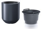 Kvetináč s vložkou HERO II antracit 39cm