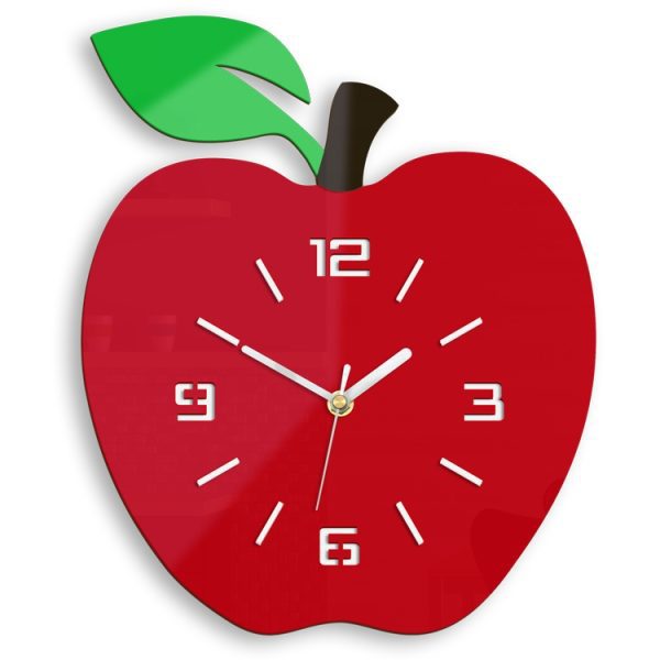 Nástenné hodiny Apple červené