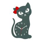 Nástenné hodiny Cat sivé