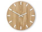 Nástenné hodiny Simple Oak hnedo-biele