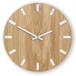 Nástenné hodiny Simple Oak hnedo-biele