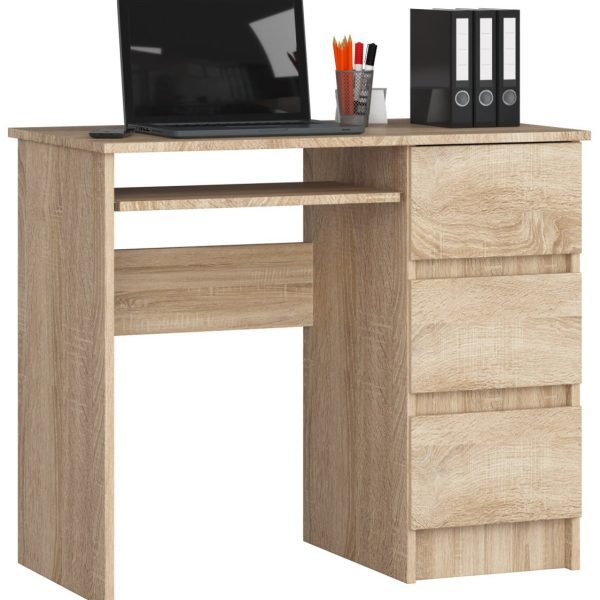 Písací stôl A-6 90 cm dub sonoma pravý