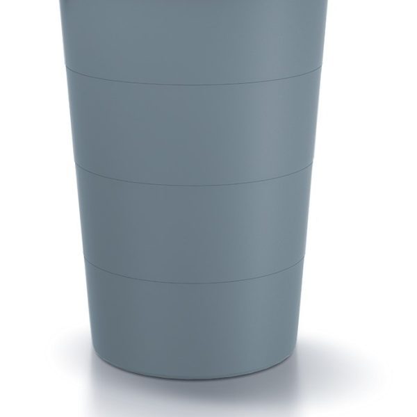 Plastová nádoba s úchyty Smooth světle šedá
