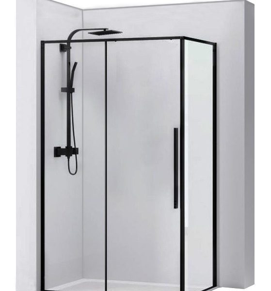 Sprchovací kút Solar Black Mat 80x100
