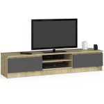 TV stolík Ronon 160 cm remeselný dub/grafit sivý