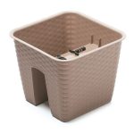 Truhlík na zábradlie RATONA mocca 28 cm