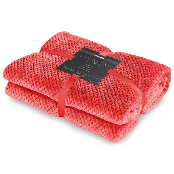 Deka z mikrovlákna DecoKing Toby červená