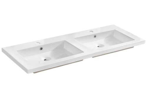 Dvojité keramické zapustené umývadlo Spirit 120 cm biele Dvojité keramické zapustené umývadlo Spirit 120 cm biele