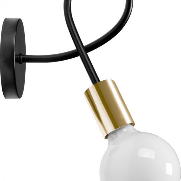 Nástenná lampa Paradise čierna/zlatá
