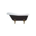 Vaňa MEXEN RETRO GOLD 150 x 73 čierno-biela