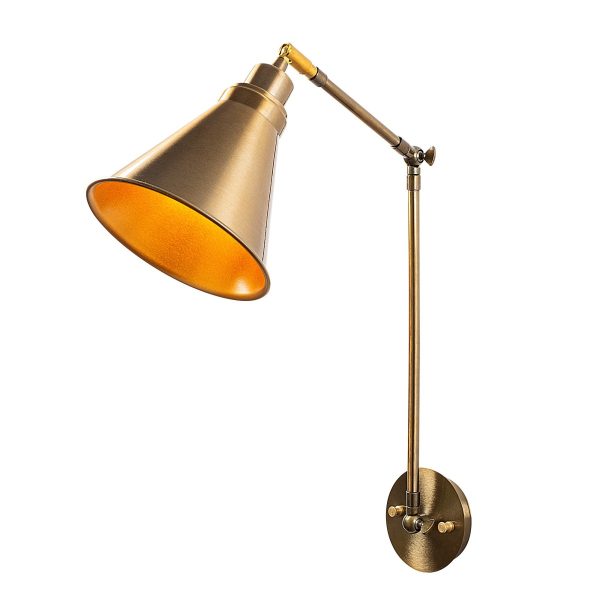 Nástěnná lampa Berceste V zlatá