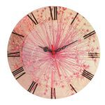 Nástěnné hodiny Rosé 30 cm růžové