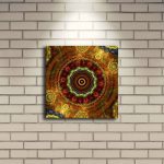 Obraz s LED osvětlením MANDALA 25 28 x 28 cm