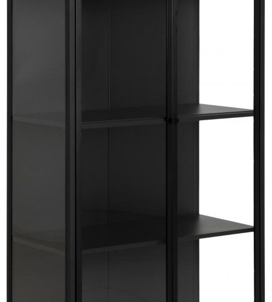 Vitrína Newcastle 180 cm čierna