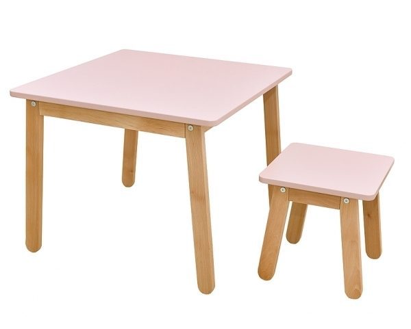ArtBel Detský set stôl & stolička WOODY Farba: Biela