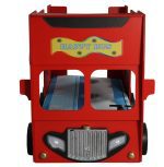 Artplast Detská poschodová posteľ HAPPY BUS | červený – Obrázok 2