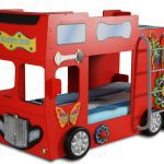 Artplast Detská poschodová posteľ HAPPY BUS | červený