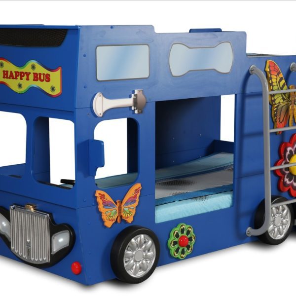 Artplast Detská poschodová posteľ HAPPY BUS | modrá