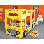 Artplast Detská poschodová posteľ HAPPY BUS | žltý