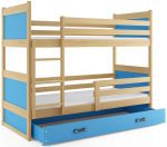 BMS Detská poschodová posteľ RICO | borovica 80 x 160 cm Farba: Biela – Obrázok 2