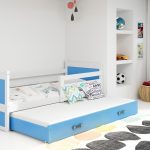 BMS Detská posteľ  s prístelkou RICO 2 | biela 80x190 cm Farba: Ružová