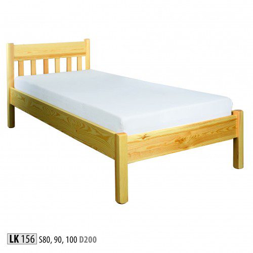 Drewmax Jednolôžková posteľ - masív LK156 | 100 cm borovica Morenie: Gray