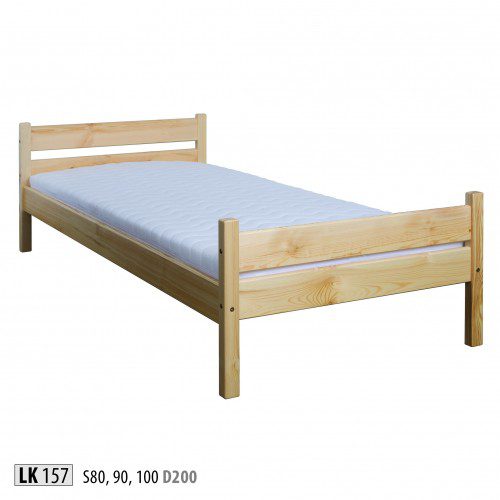 Drewmax Jednolôžková posteľ - masív LK157 | 100 cm borovica Morenie: Gray