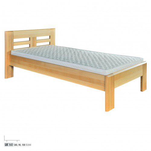 Drewmax Jednolôžková posteľ - masív LK160 | 80 cm buk Morenie: Rustikal Drewmax Jednolôžková posteľ - masív LK160 | 80 cm buk Morenie: Rustikal