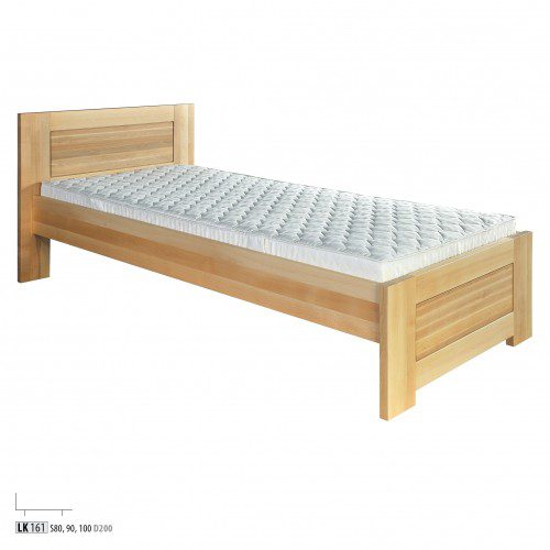 Drewmax Jednolôžková posteľ - masív LK161 | 100 cm buk Morenie: Cherry Drewmax Jednolôžková posteľ - masív LK161 | 100 cm buk Morenie: Cherry