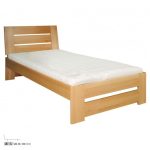 Drewmax Jednolôžková posteľ - masív LK182 | 100 cm buk Morenie: Gray