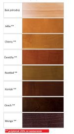 Drewmax Jednolôžková posteľ - masív LK182 | 80 cm buk Morenie: Rustikal – Obrázok 2